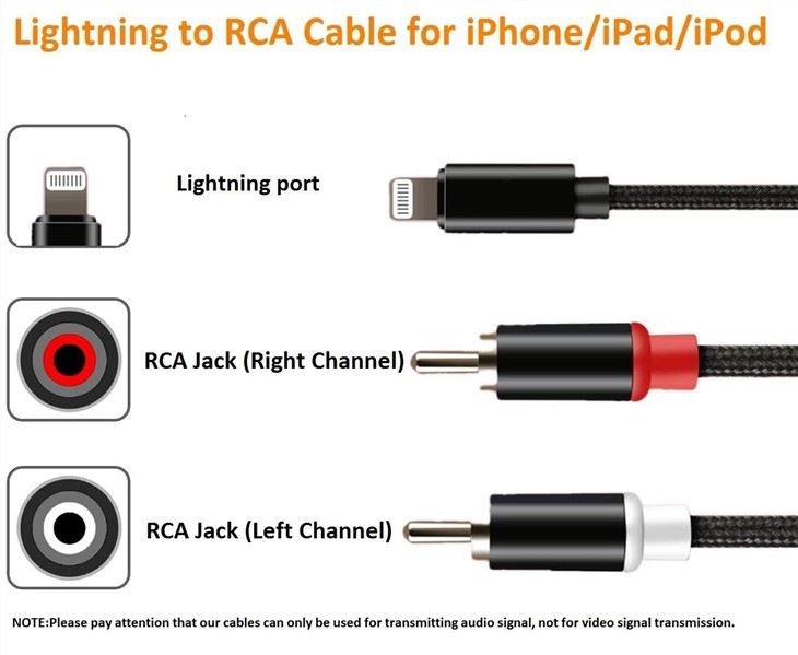 2 dugós Rca Audio Aux kábel